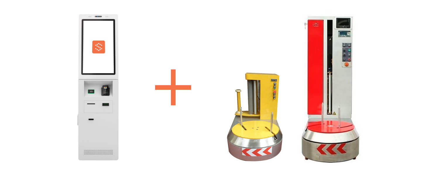 Киоск оплаты упаковки багажа